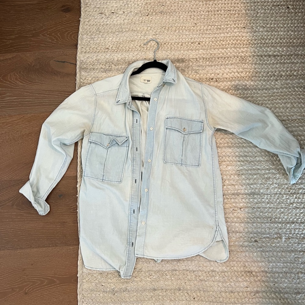 Aritzia Wilfred Free soft denim overshirt in S